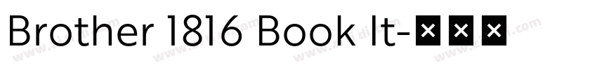 Brother 1816 Book It字体转换